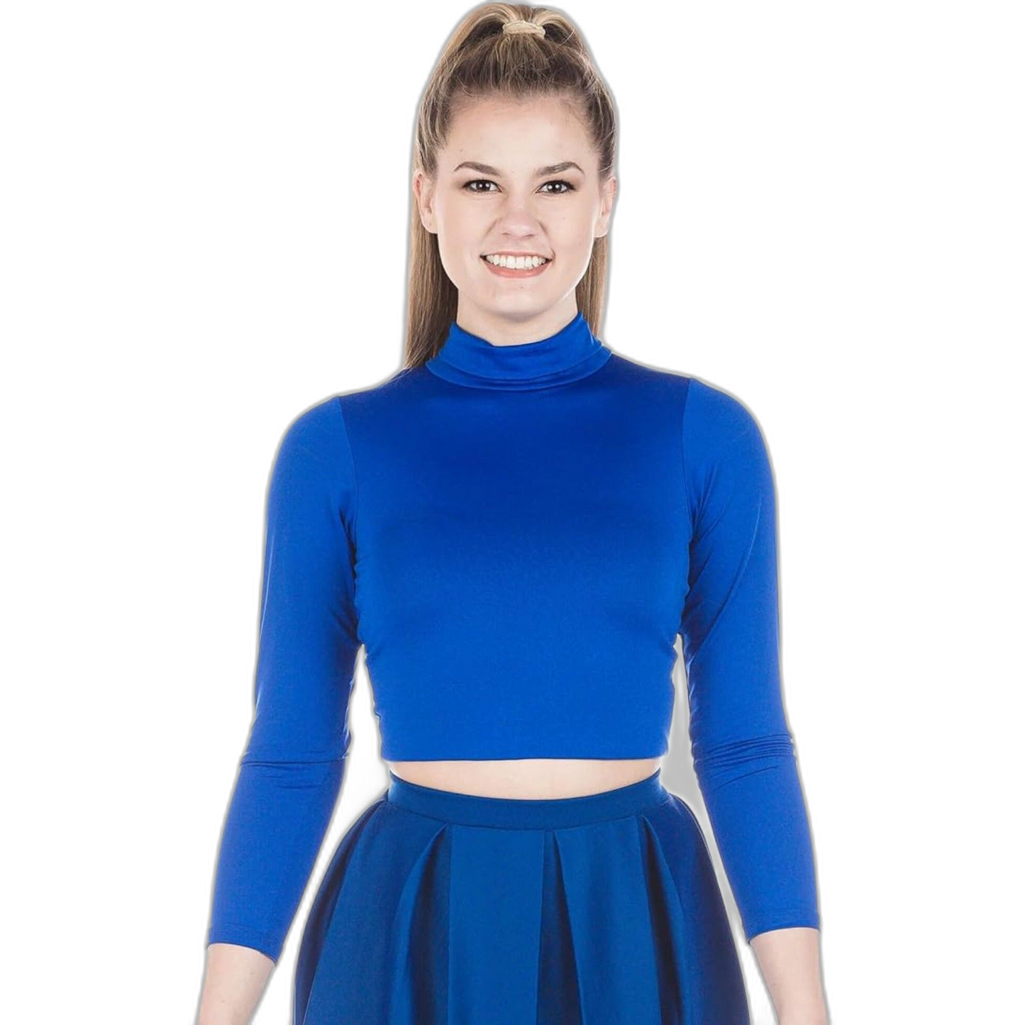 Womens' Cheerleading Basic Bodyliner Top Sportswear Large Royal Blue