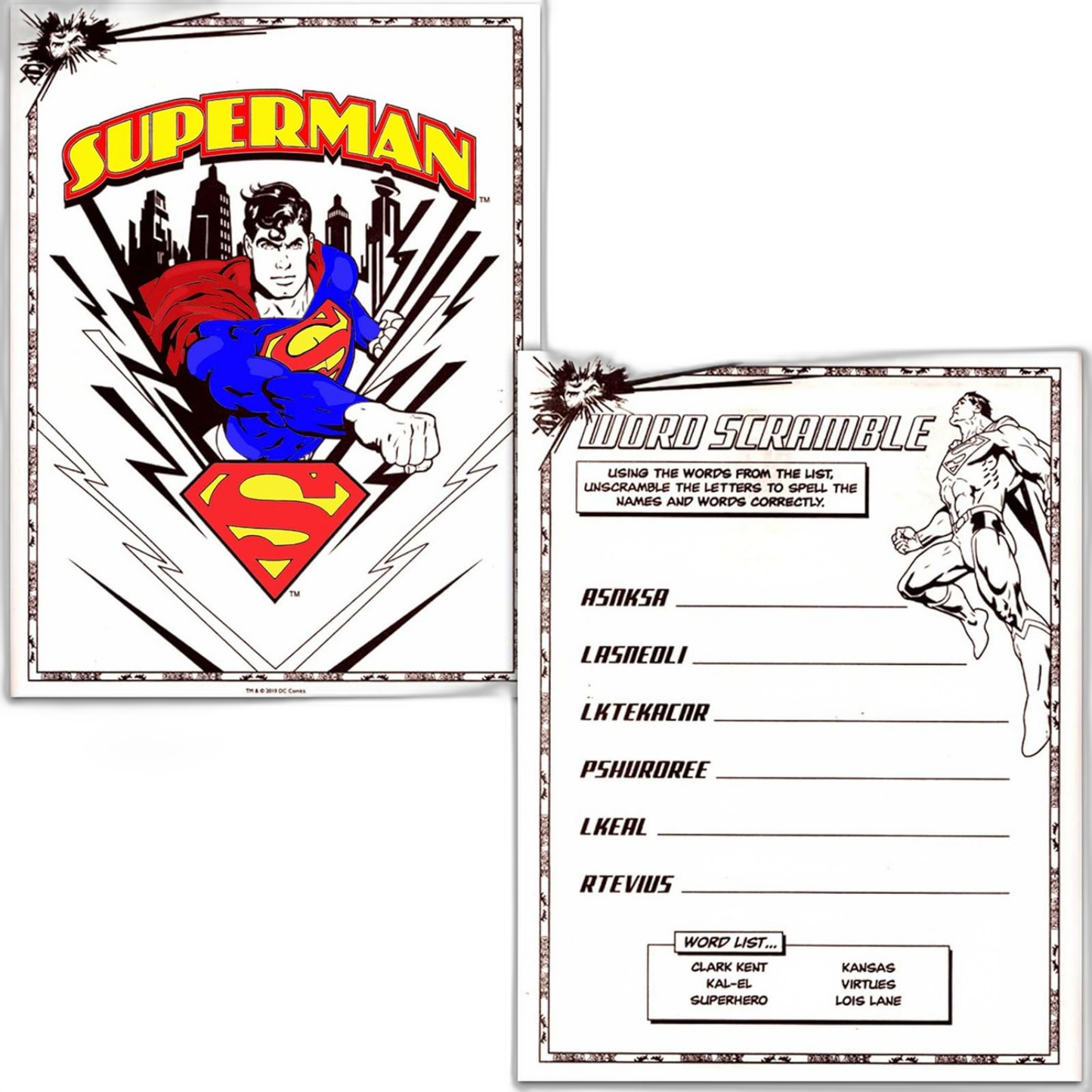 Superhero Coloring Book Assortment 4-8 15 Books (Bundle Includes Stickers)