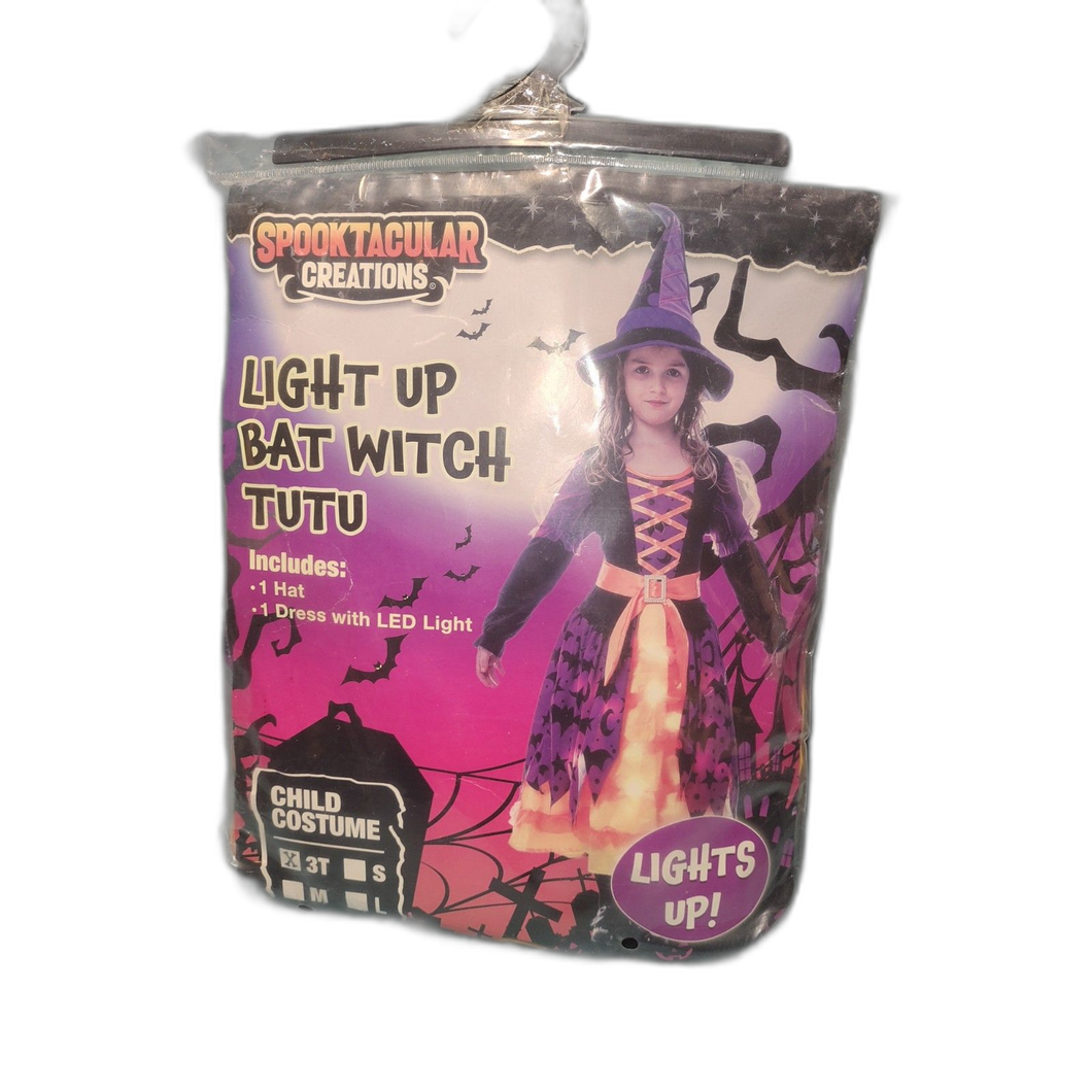 Girls Witch Tutu Light Up Halloween Costume 3T