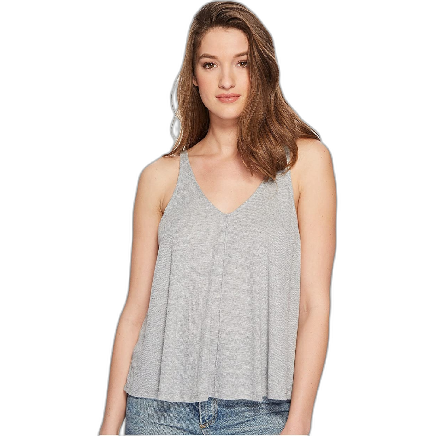 Free People Dani Tank Top Grey MEDIUM