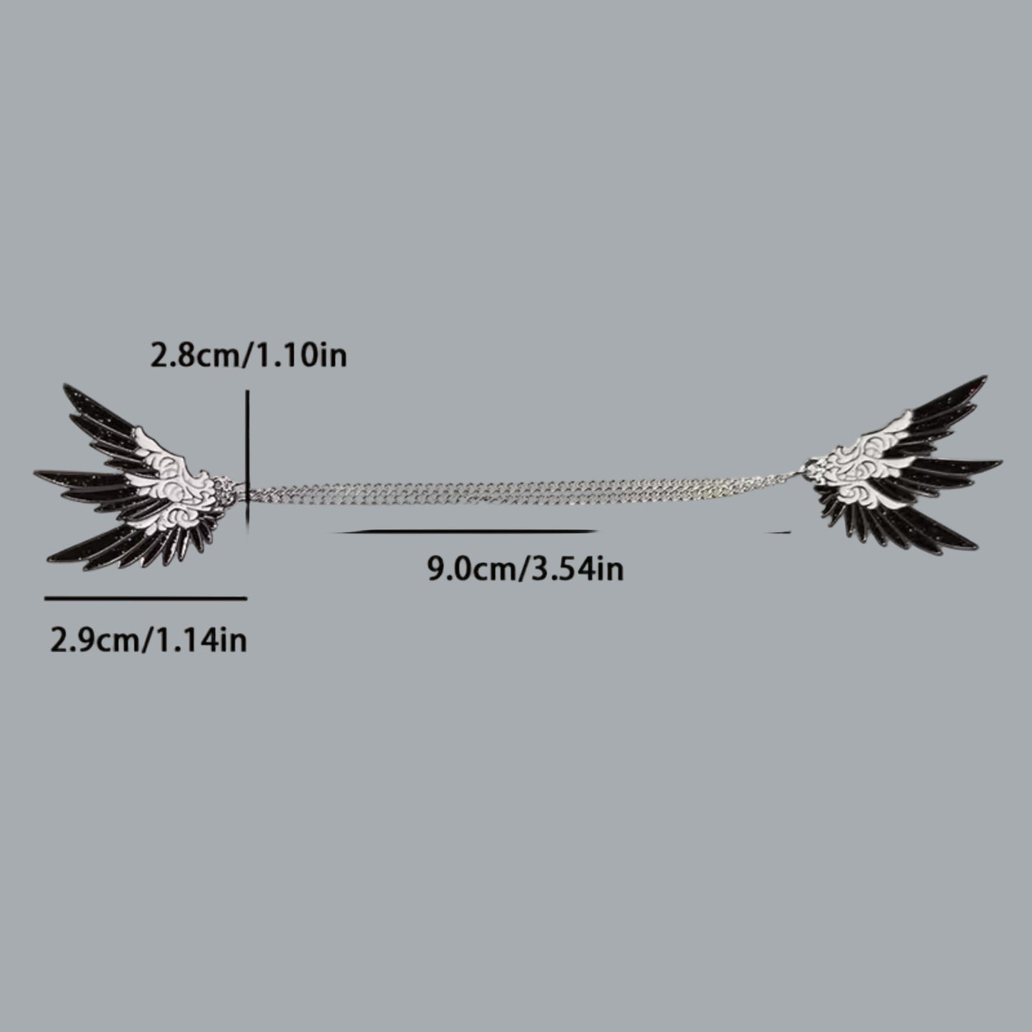 Anime Dragon Pins & 4" Chain For Collar or Suit