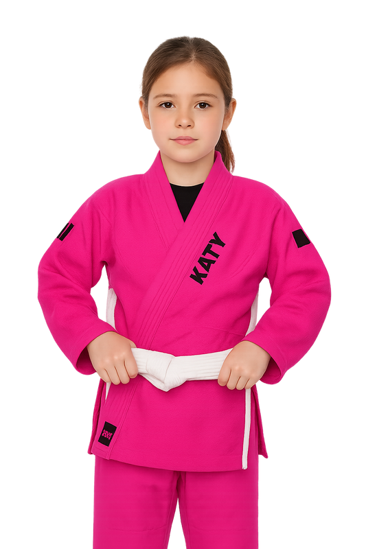 Kids' Essential Pink Brazilian Jiu Jitsu BJJ Gi COO & White Belt