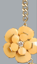 Load image into Gallery viewer, Natasha Gold Floral Rhinestone Statement Necklace.”
