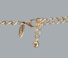 Load image into Gallery viewer, Natasha Gold Floral Rhinestone Statement Necklace.”
