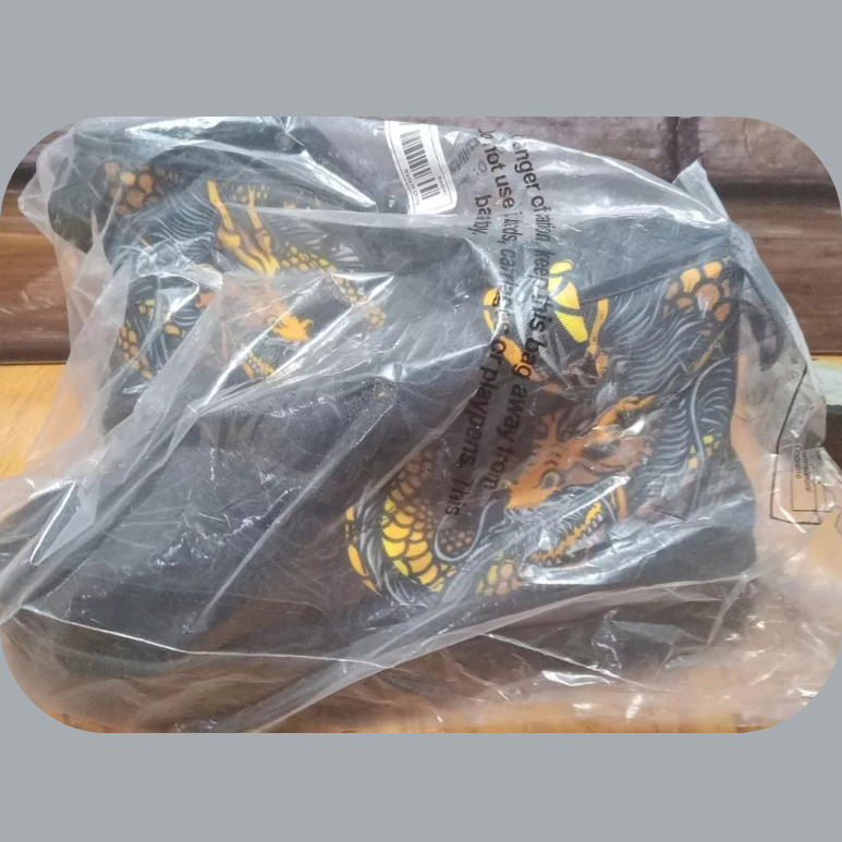 Dragon Pattern Canvas Shoes Comfy Non-Slip Breathable Sneakers Unisex 8.5 Black