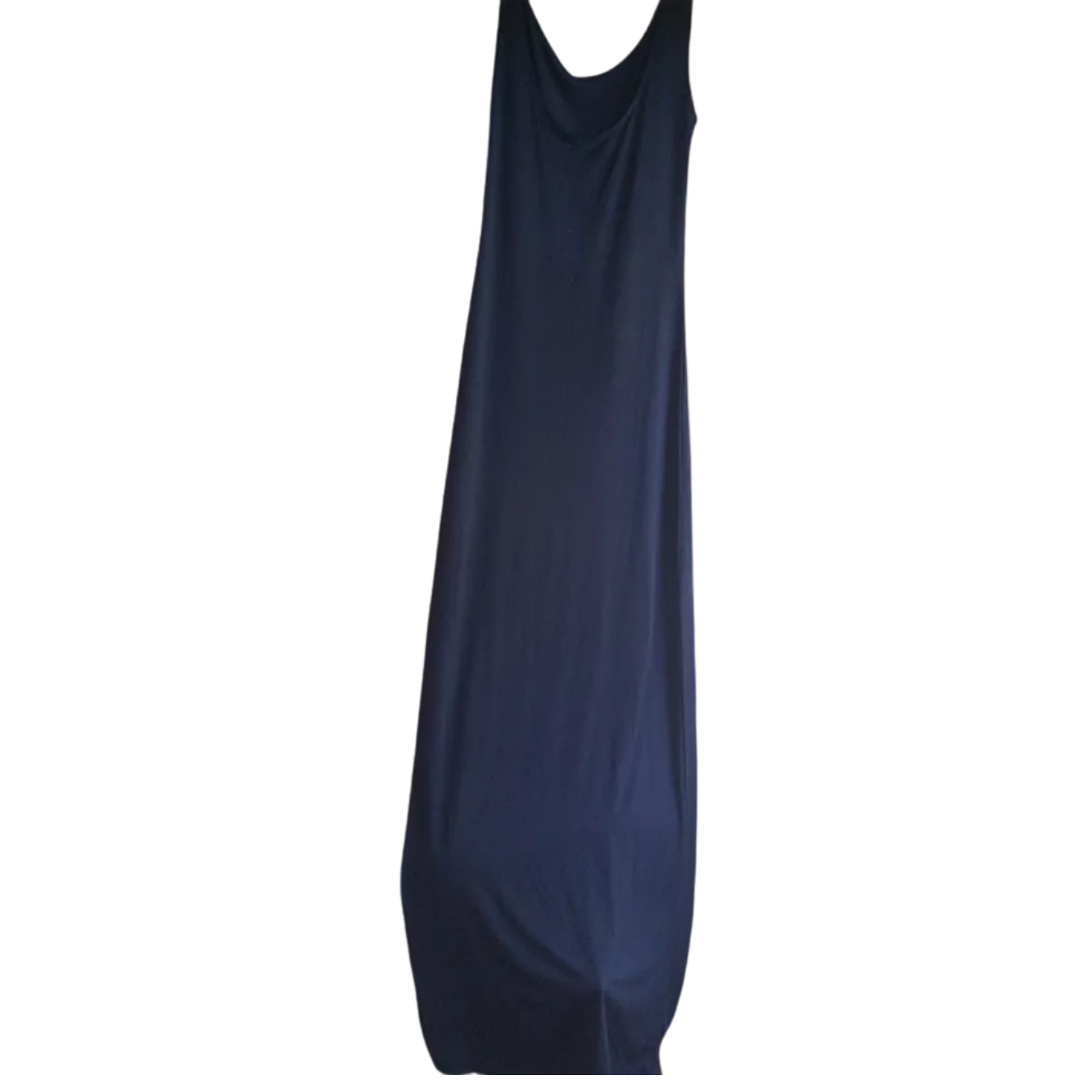 Casual Tank Dress Scoop Neck Sleeveless Slim Bodycon Racerback Maxi Dress Blue L