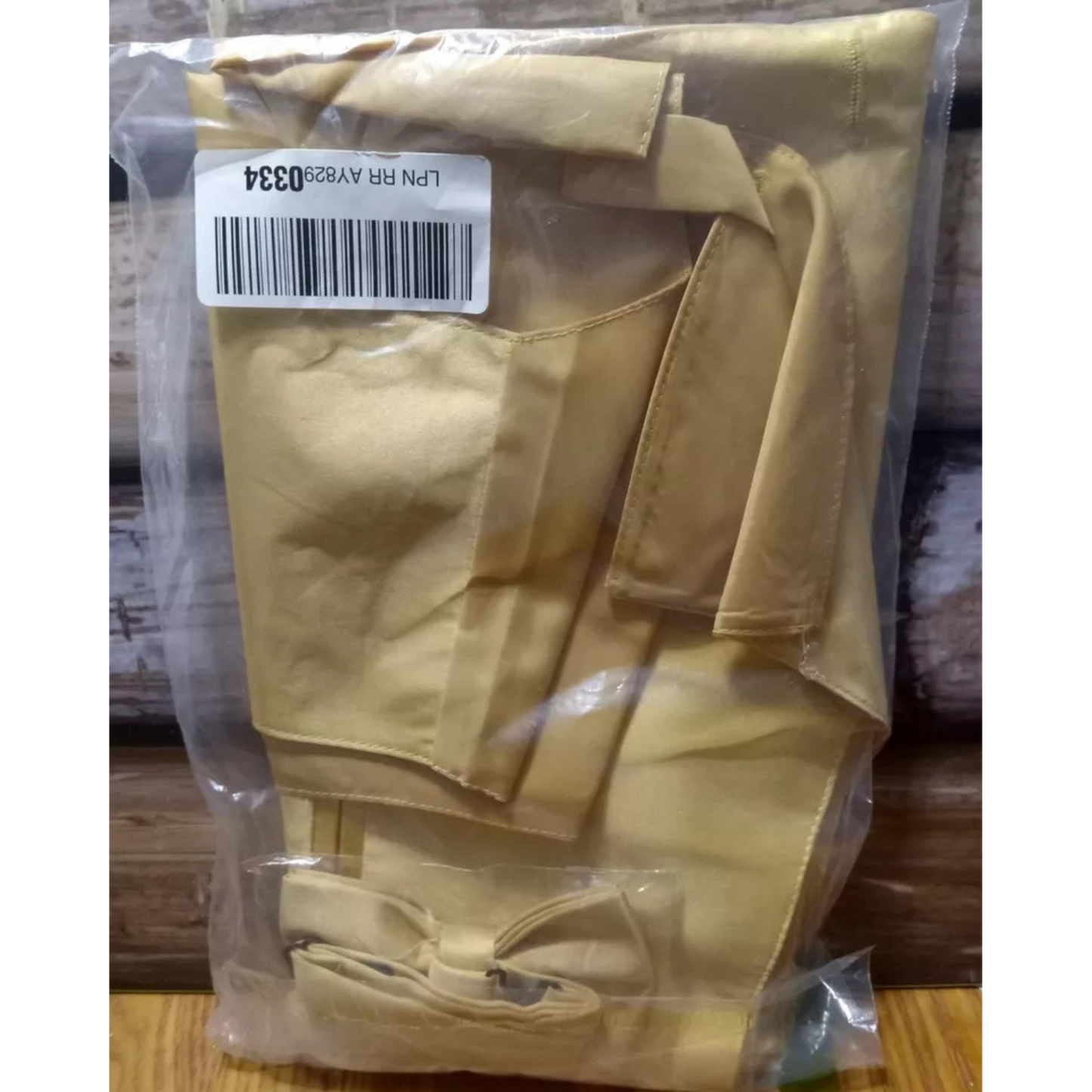 Men's Dress Vest & BowTie Solid Gold Color Bow Tie Set for Suit or Tuxedo X L