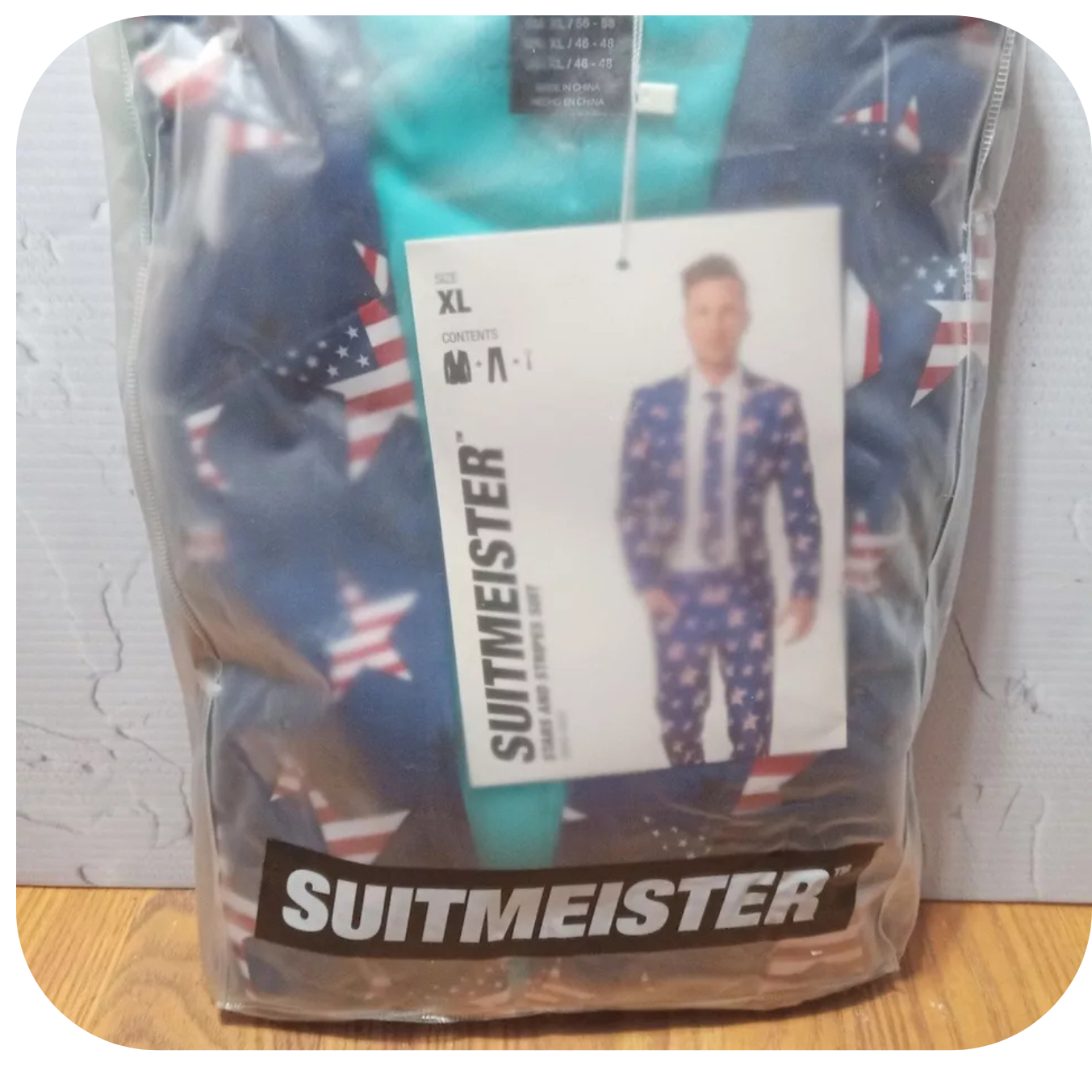Suitmeister Patriotic Flag Suits Outfit Colors,X Large,Stars and Stripes