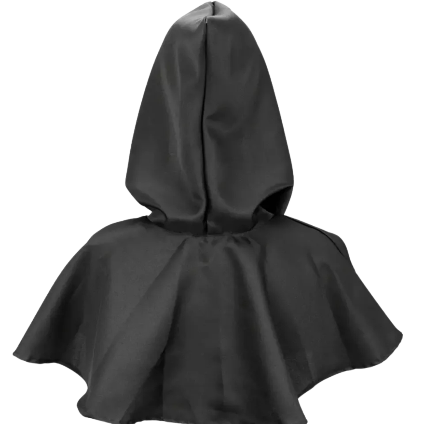 Medieval Black Wizard Cowl Dress Up Costume One Size Fits Most