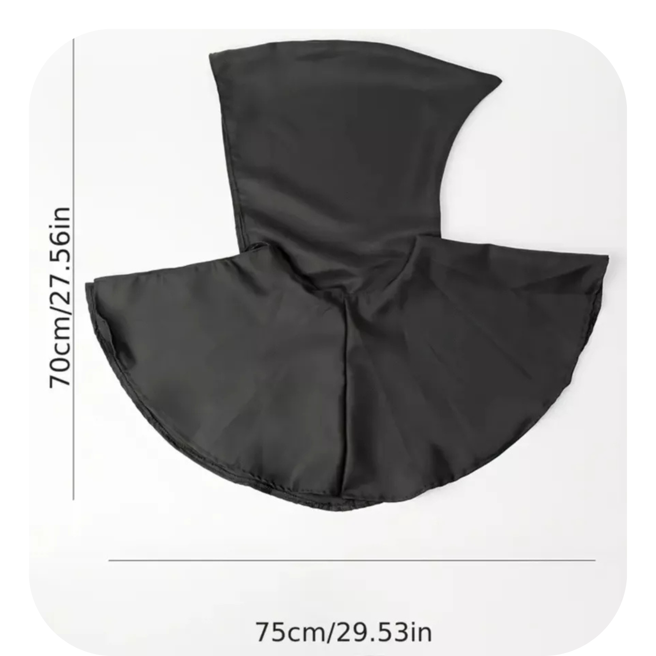 Medieval Black Wizard Cowl Dress Up Costume One Size Fits Most