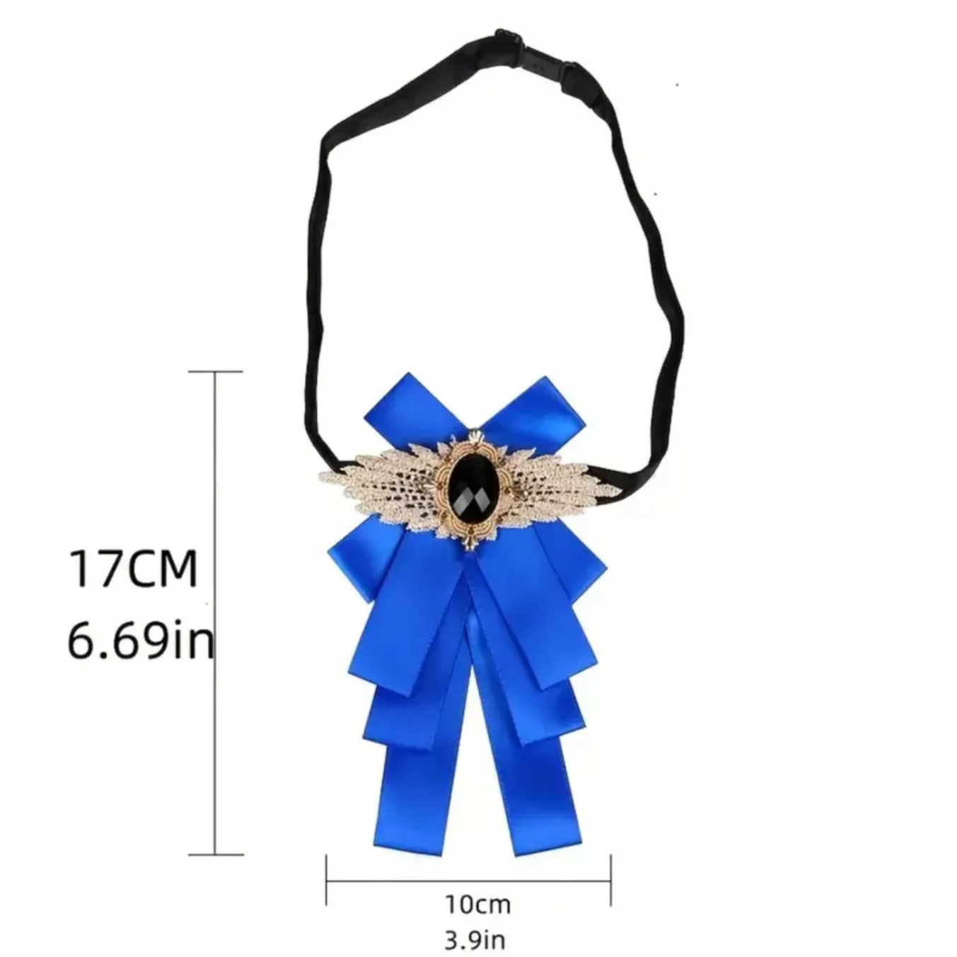 Navy Blue Diamond Ribbon With Flower Collar perfect very elegant