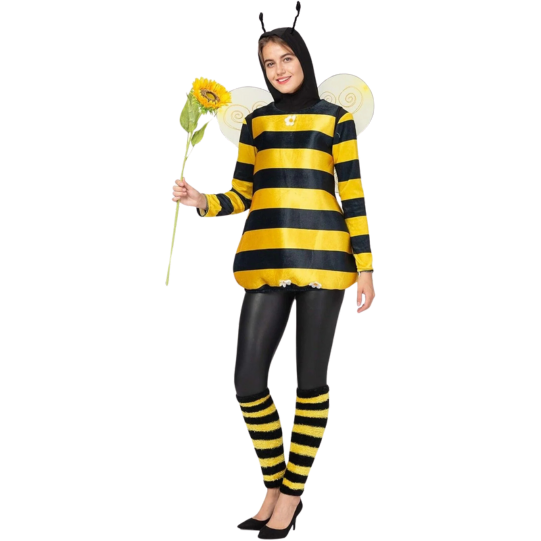 Adult Unisex Bee Yellow Costume Bee Accs Garden Bumble Bee Dress up Party