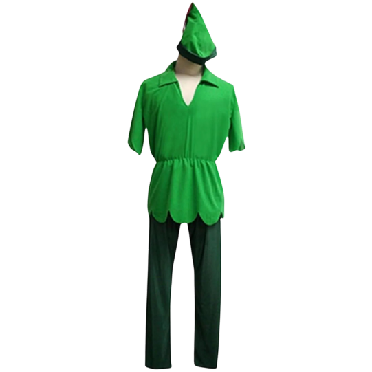 Unisex Peter Pan Cosplay Costume Green Color Costume Adult (Large)