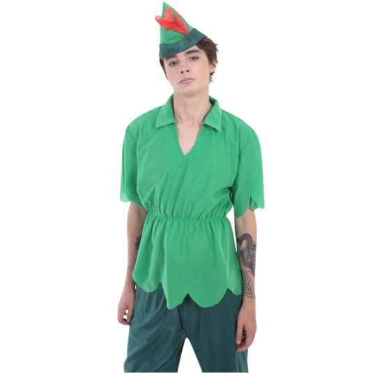 Unisex Peter Pan Cosplay Costume Green Color Costume Adult (Large)