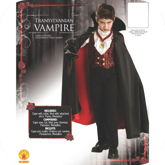 Rubie's Child's Transylvanian Vampire Costume, Large
