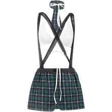 Load image into Gallery viewer, School Girl Lingerie Set Sexy Uniform Role Play Mini Plaid Skirt Green Large
