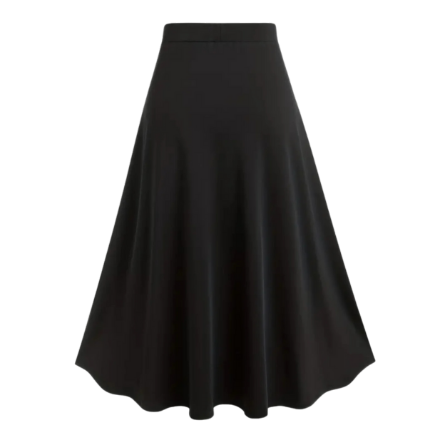 Pleated Tie Front Skirt Casual High Waist Skirt Women's Clothing Burgundy XXL 14