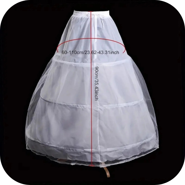 Petticoat With Steel And Organza Elastic Waist Princess Style For Girls & Women