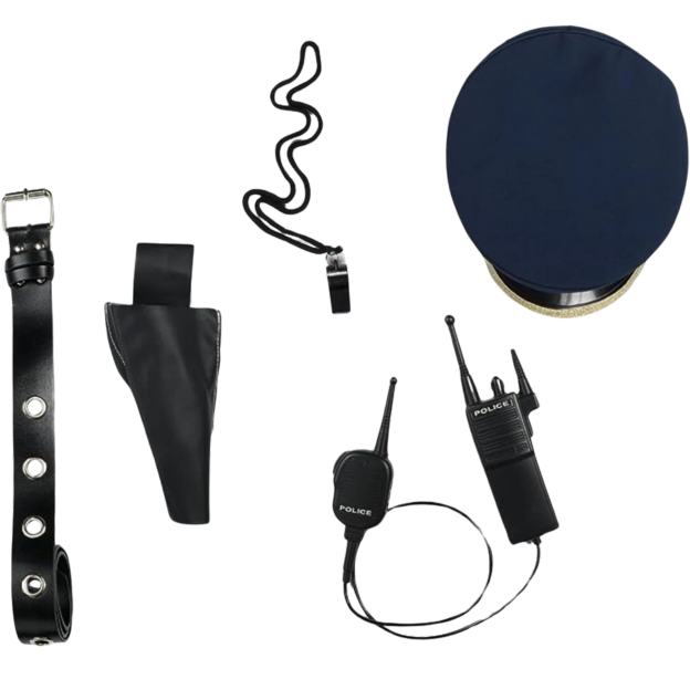 Police Costume Kids Police Officer Costume Cop Uniform Set With Accessories 4T