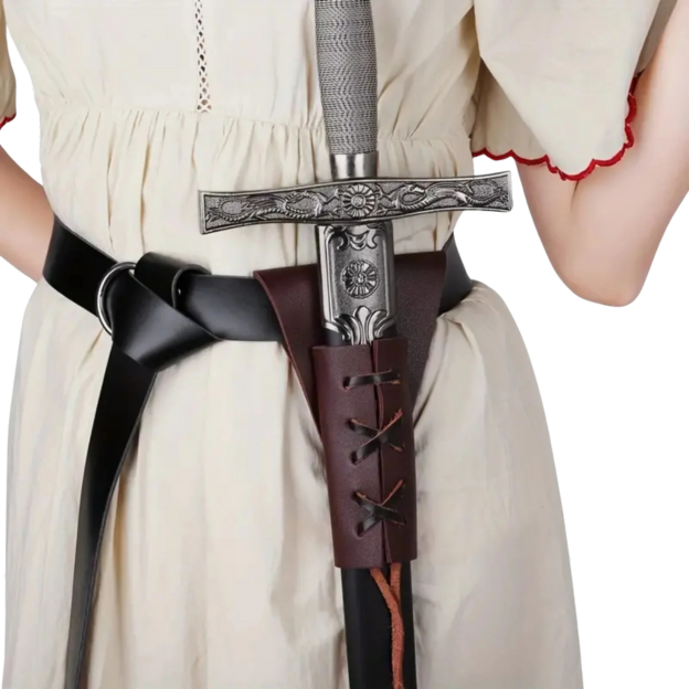 Scabbard Only Medieval Vegan Leather Sword Viking Combat Knight Knife Scabbard