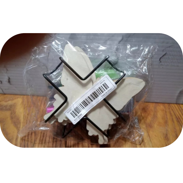 10pcs Butterfly Diamond Painting Coasters Kit Round Diamond Shaped With Holder