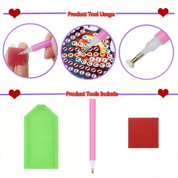 10pcs Butterfly Diamond Painting Coasters Kit Round Diamond Shaped With Holder