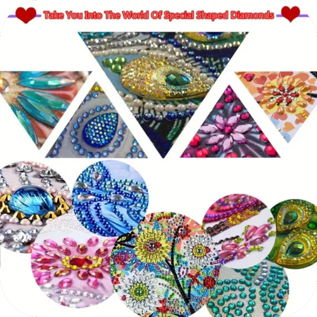 10pcs Butterfly Diamond Painting Coasters Kit Round Diamond Shaped With Holder