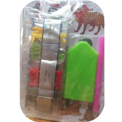 23pcs DIY Rhinestone Painting Stickers Handcraft Stickers Christmas Puppy Round