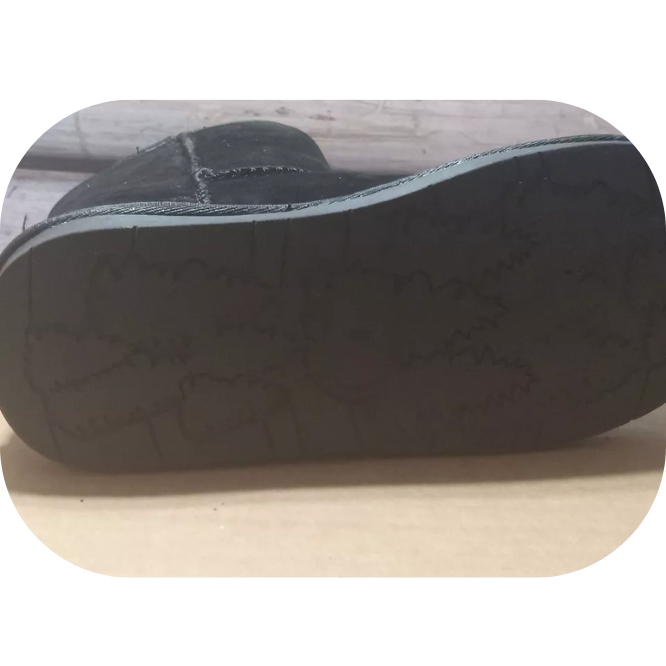 Snow Boots Cow Suede Leather Mid-calf Fur Lined Outdoor Ankle Booties Black,US6