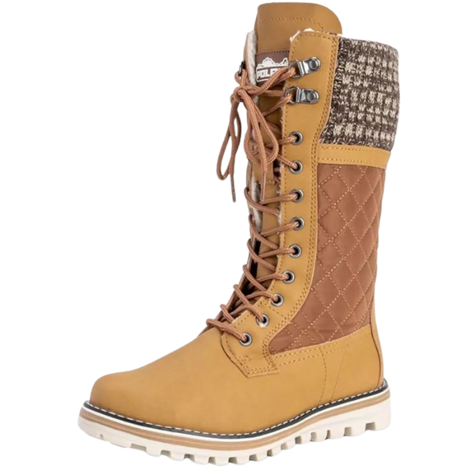 Womens Winter Thermal Snow Outdoor Warm Mid Calf Waterproof Durable Boot Tan US8