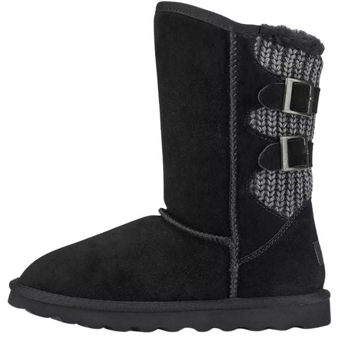 Women's Mid Calf Fashion Winter Snow Boots Black Size 11 M