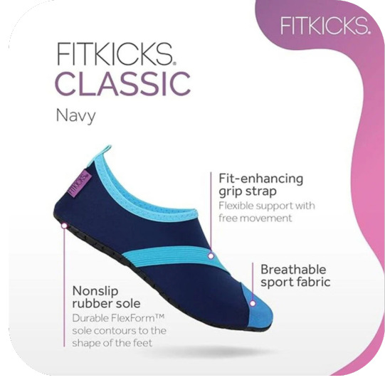 FITKICKS Classic Collection Active Women's Footwear Foldable Shoes Navy V2 Small