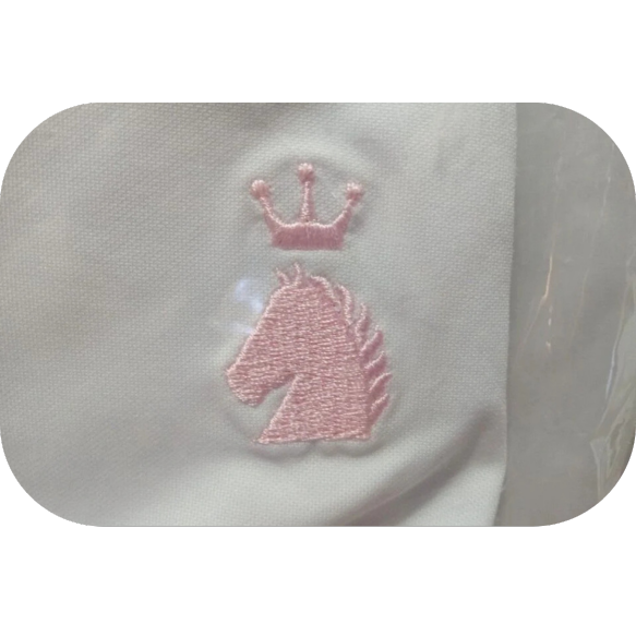 Women's Quick Dry Short Sleeve Rider Sport Sun Shirt Medium White/Pink