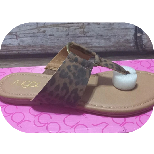Sugar Women's Price Flat Thong Sandal with Ring Hardware Leopard 10