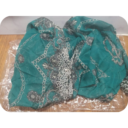 Lightweight Chiffon Shawl Thin Breathable Sunscreen Silky Smock Women's Green