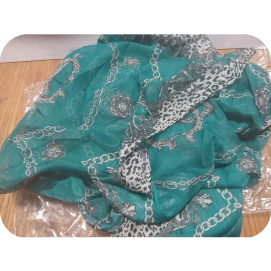 Lightweight Chiffon Shawl Thin Breathable Sunscreen Silky Smock Women's Green