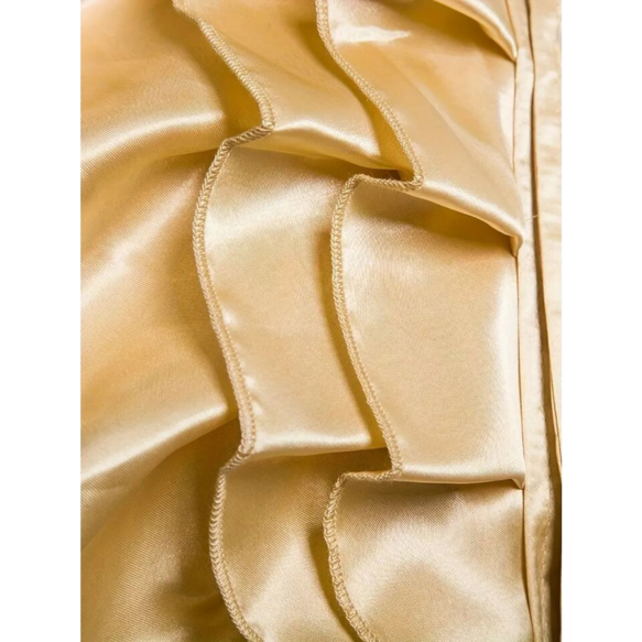 Stand-up Collar Men's Long Sleeve Shirt Cosplay Victorian Clothing Lg 40 Gold