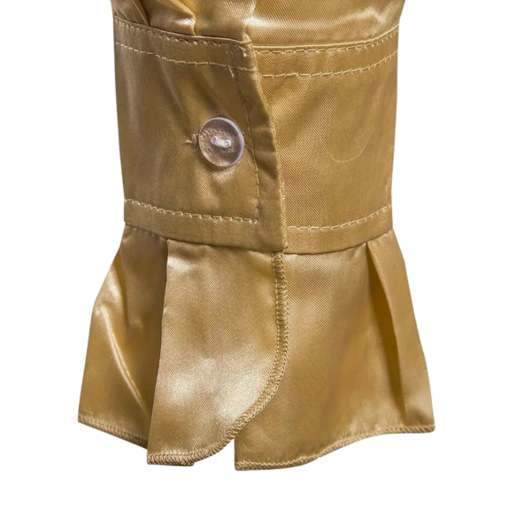 Stand-up Collar Men's Long Sleeve Shirt Cosplay Victorian Clothing Lg 40 Gold