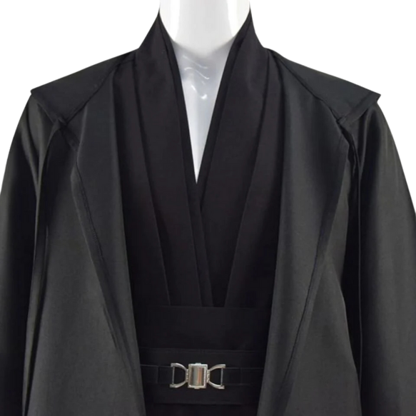 Cosplay Adult Tunic Hooded Robe Outfit Full Set US Size XXX-Large Black Full Set