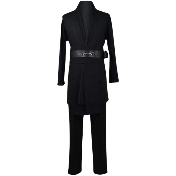 Cosplay Adult Tunic Hooded Robe Outfit Full Set US Size XXX-Large Black Full Set