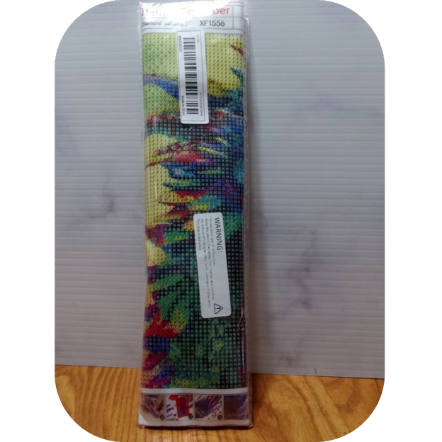 Artificial Diamond Kit  Allover Round Diamonds, 5D Diamond Mosaic Dragon 12"x12"