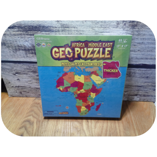 GeoPuzzle Africa and Middle East — Educational 65 Piece Geography Jigsaw Puzzle — Ages 4 and up