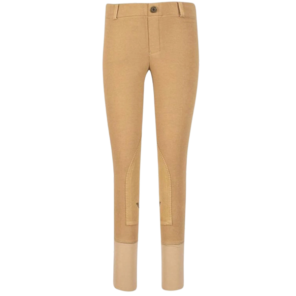 TuffRider Girl's Starter Lowrise Pull-On Breech, Sand, 14