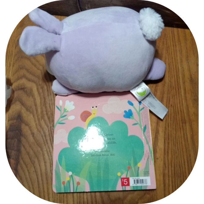 Purple Plush Poppy Pal Bunny & Children’s Board Book Tales from Nature - RABBIT