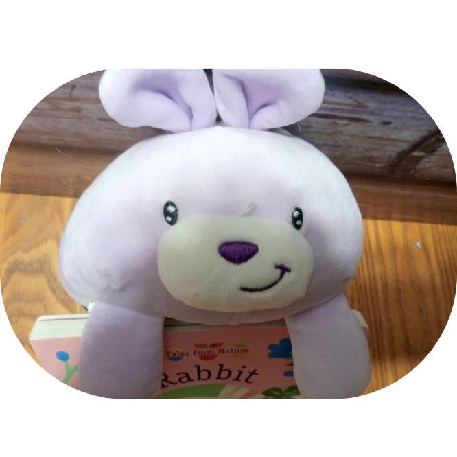 Purple Plush Poppy Pal Bunny & Children’s Board Book Tales from Nature - RABBIT
