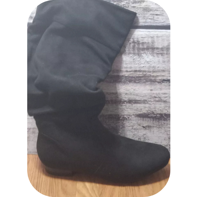 BLVD Black Knee High Pull On Fall Weather Boots Size 11 M US