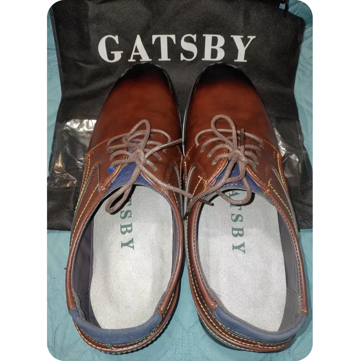 Gatsby 12aa Brown Comfort Soft Men Oxford Vegan Flexural Leather Dress Shoe