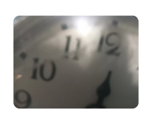 Load image into Gallery viewer, Vintage Equestrian Mantel or Table Clock Cast Metal Spur &amp; Horseshoe
