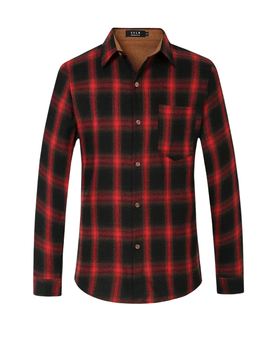 Flannel Shirts Long Sleeve Button Down Shirt Lightweight Plaid Brushed Casual 3X