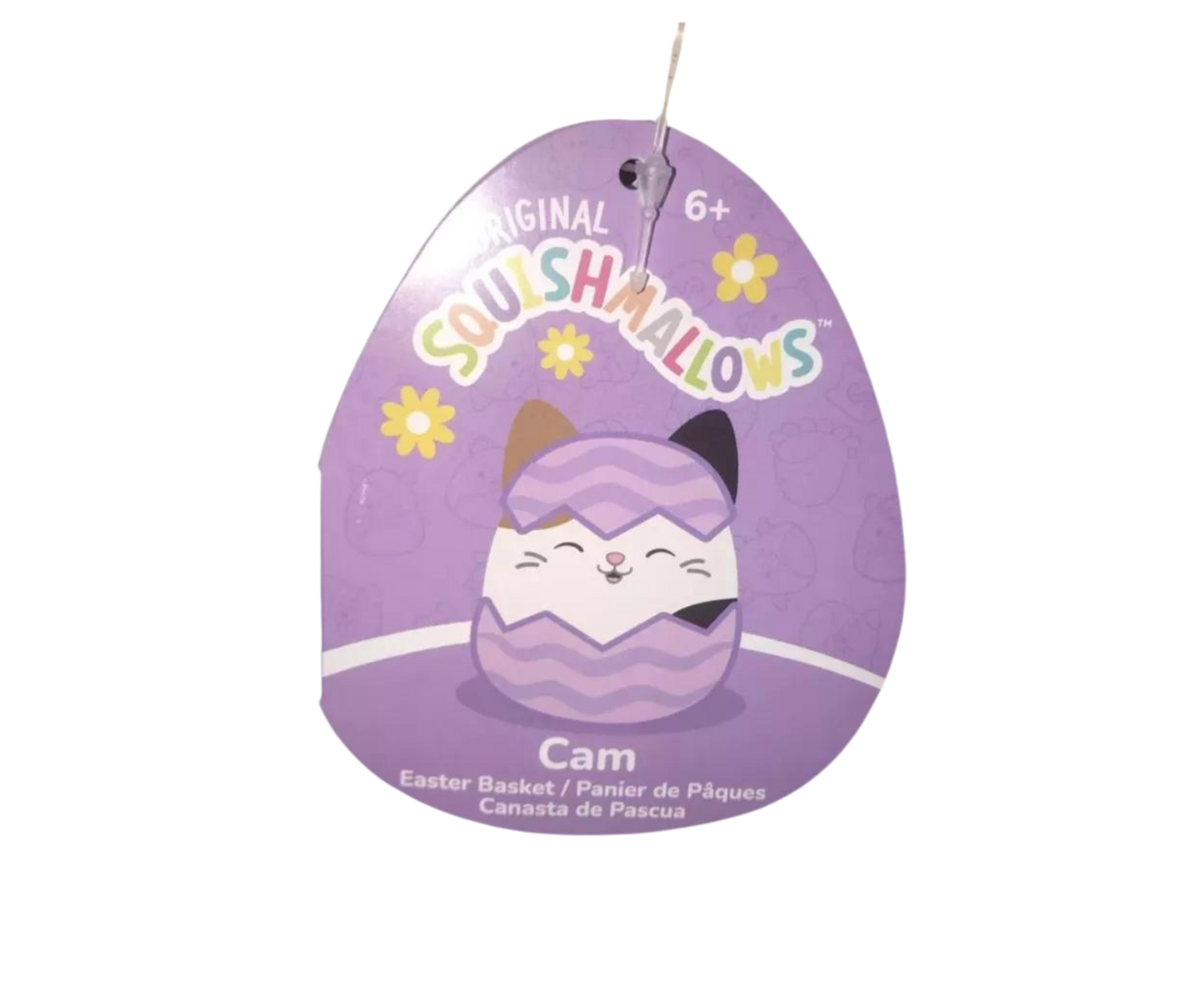 Squishmallows 2024 Easter Basket 12" Cam The Cat "Egg" Animal Plush Doll Toy NWT